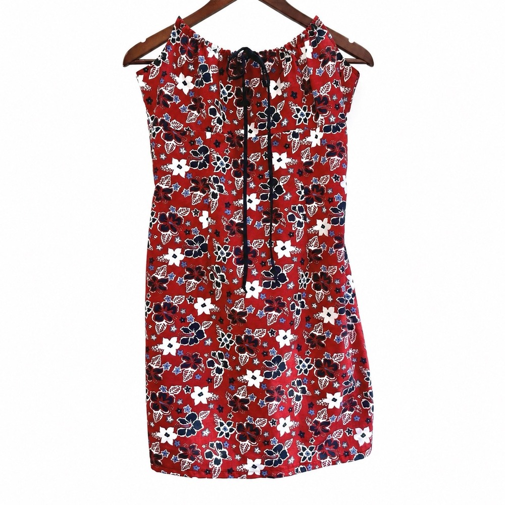 Beach Dress Y2K Hawaiian Vintage M 4th Of July